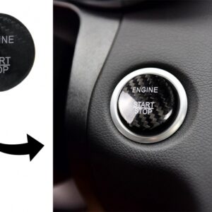 Car Engine Start Button Cover Interior Decoration suitable for Mercedes A-Class W176 (2012-2017) B-Class W246 (2012-2017) C-Class W205 (2015-2017) W204 (2008-2014) Real Carbon