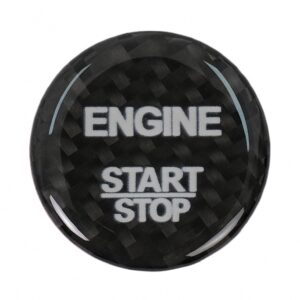 Car Engine Start Button Cover Interior Decoration suitable for Mercedes A-Class W176 (2012-2017) B-Class W246 (2012-2017) C-Class W205 (2015-2017) W204 (2008-2014) Real Carbon