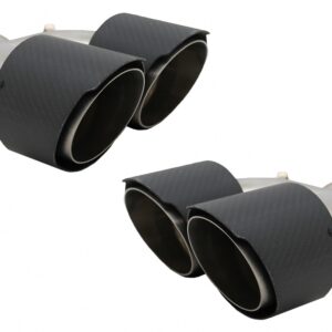 Carbon Fiber Exhaust Muffler Tips suitable for Land Rover Range Rover and SUVs Matte Finish Look Inlet 8 cm