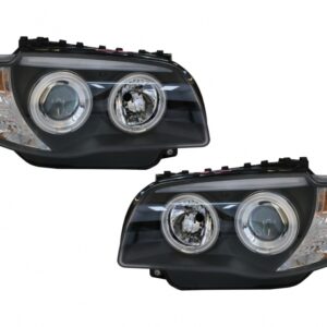 CCFL Angel Eyes Headlights suitable for BMW 1 Series E87 E81 E82 E88 (2004-2011) Black