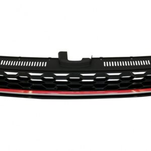 Central Badgeless Grille suitable for VW Golf 7.5 VII Facelift (2017-up) GTI Design Red And Chrome