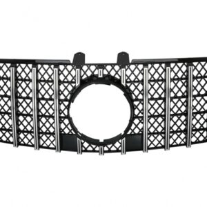 Central Front Grille suitable for Mercedes ML W164 Facelift (07.2008-2011) GT-R Panamericana Design Black Chrome