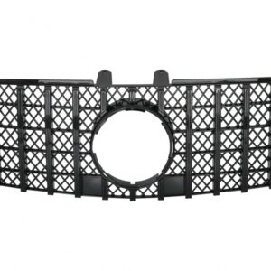 Central Front Grille suitable for Mercedes ML W164 Facelift (07.2008-2011) GT-R Panamericana Design Black