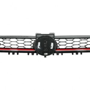 Central Front Grille suitable for VW Golf 7 VII 5G (2013-2017) Red Stripe GTI Design