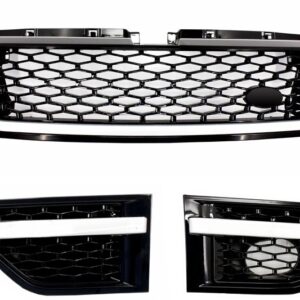 Central Grille and Side Vents Assembly suitable for Land Range Rover Sport L320 Facelift (2009-2013) Autobiography Look All Black Edition
