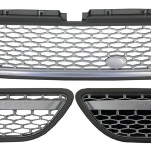 Central Grille and Side Vents Assembly suitable for Land Range Rover Sport L320 (2005-2008) Autobiography Look Silver Edition