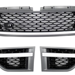 Central Grille and Side Vents Assembly suitable for Land Range Sport Facelift L320 (2010-2013) Autobiography Look Platinum Black Edition