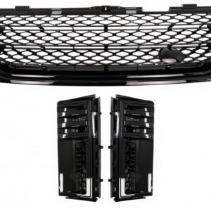 Central Grille and Side Vents Assembly suitable for Land Range Rover Vogue III L322 (2010-2012) Autobiography Look All Black Edition