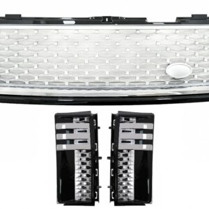 Central Grille and Side Vents Assembly suitable for Land Range Rover Vogue L322 III (2010-2012) Autobiography Look Black Edition
