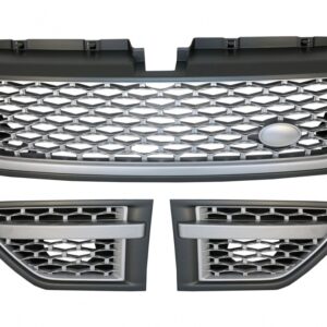 Central Grille and Side Vents Assembly suitable for Range Rover Sport Facelift (2009-2013) L320 Autobiography Look FULL Silver Edition