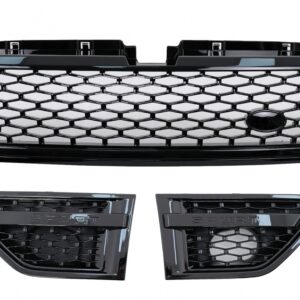 Central Grille and Side Vents Assembly suitable for Land Range Rover Sport L320 Facelift (2009-2013) Autobiography Look All Black Edition