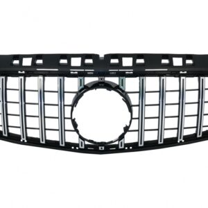 Central Grille suitable for Mercedes A-Class W176 (2012-08.2015) A45 GT-R Panamericana Design Black Chrome