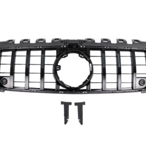 Central Grille suitable for Mercedes A-Class W177 Hatchback V177 Sedan (04.2018-2022) GT-R Panamericana Design All Black