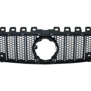 Central Grille suitable for Mercedes A-Class W177 Hatchback V177 Sedan (04.2018-2022) Mesh GT-R Panamericana Design Black Chrome