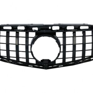 Central Grille suitable for Mercedes E-Class W212 S212 Facelift (2013-2016) GT-R Panamericana Design Full Piano Black