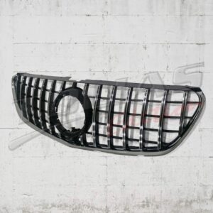 Central Grille suitable for Mercedes V-Class W447 (2014-03.2019) GT R Panamericana Design Black Chrome