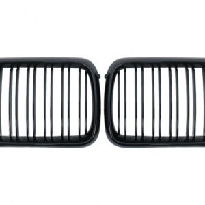 Central Kidney Grilles suitable for BMW 3 Series E36 LCI (11.1996-1999) Double Stripe Piano Black