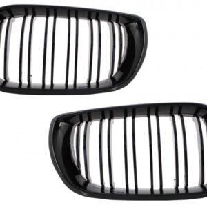 Central Kidney Grilles suitable for BMW 3 Series E46 Facelift (10.2001-2005) Double Stripe M Design Piano Black