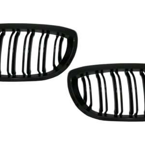 Central Kidney Grilles suitable for BMW 3 Series E46 Coupe Cabrio 2 Doors Facelift (2003-2005) Double Stripe M Design Piano Black