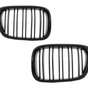 Central Kidney Grilles suitable for BMW 5 Series E39 (1997-2003) Double Stripe M Design Piano Black