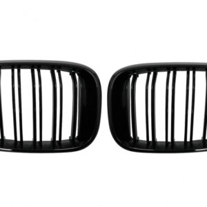 Central Kidney Grilles suitable for BMW X3 G01 (11.2017-up) X4 G02 (02.2018-up) Double Stripe M Design Piano Black