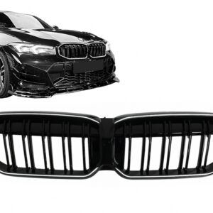 Central Kidney Grilles with LED suitable for BMW 3 Series G20 Sedan G21 Touring LCI (2023-2025) Piano Black