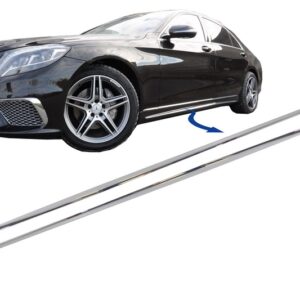 Chrome Parts Trim Strips Side Skirts suitable for Mercedes S-Class W222 (2013-2020) S65 S63 Design