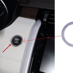 Chrome Ring Frame start button suitable for Land Rover Discovery 5 L462 (2017-) Discovery Sport L550 (2014-) Range Rover Sport L494 (2013-) Evoque L538 Facelift (2014-) Range Rover L405 (2013-)