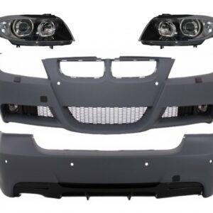 Complet Body Kit suitable for BMW 3 Series E90 (2005-2008) M-Technik M-Performance Design with Headlights Angel Eyes Black