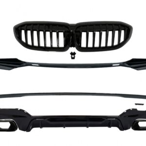 Complete Body Kit Extensions suitable for BMW 3 Series G20 Sedan G21 Touring (2018-up) M340i Competition Design Black Tips