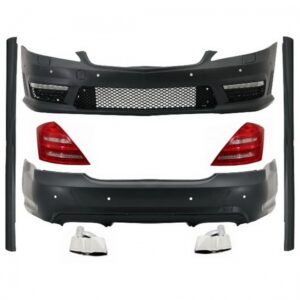 Complete Body Kit for Mercedes-Benz S-Class W221 Exhaust Muffler Tips LED Taillights 2005-2011 (LWB) A-Design