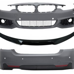 Complete Body Kit suitable for BMW 4 Series F32 Coupe (2013-up) with Trunk Spoiler Piano Black Sport Design