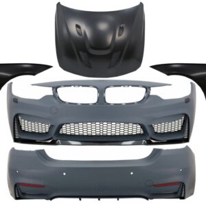 Complete Body Kit suitable for BMW 4 Series F32 F33 (2013-02.2017) M4 Design with Hood Bonnet and Front Fenders Black