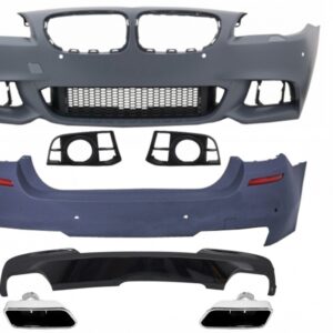 Complete Body Kit suitable for BMW F10 5 Series (2014-up) Facelift LCI M-Technik 550i Design Brilliant Black Edition