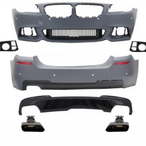 Complete Body Kit suitable for BMW F10 5 Series (2014-up) Facelift LCI M-Technik 550i Design Brilliant All Black Edition