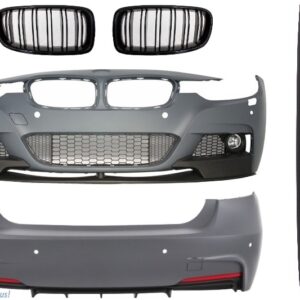 Complete Body Kit suitable for BMW F30 (2011-up) M-Performance Design with Central Grilles Double Stripe M Design Piano Black