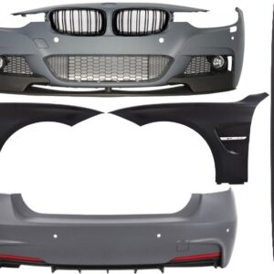 Complete Body Kit suitable for BMW F30 (2011+) M-Performance Design with Front Fenders and Central Grilles Piano Black