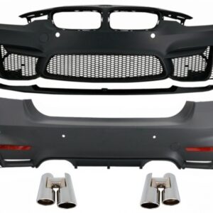 Complete Body Kit suitable for BMW F30 (2011-2019) with Chromed Exhaust Muffler Tips EVO II M3 CS Style Without Fog Lamps