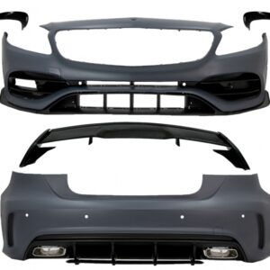 Complete Body Kit suitable for Mercedes A-Class W176 (2012-2018) A45 Design with Spoiler Splitters Fins Aero