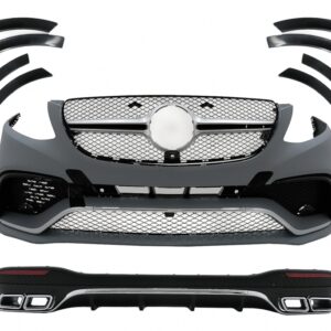 Complete Body Kit suitable for Mercedes GLE W166 SUV (2015-2018) Black Chrome