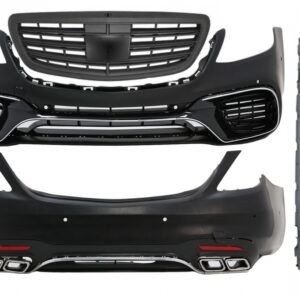 Complete Body Kit suitable for Mercedes S-Class W222 Facelift (2013-08.2020) S63 Design With Central Grille Matte Black