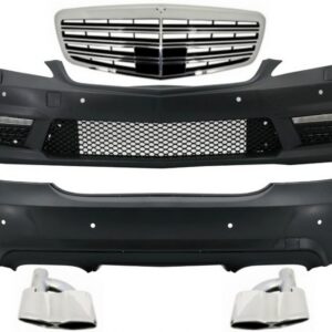 Complete Body Kit suitable for Mercedes S-Class W221 LWB (2005-2011) Front Grille Side Skirts Exhaust Tips