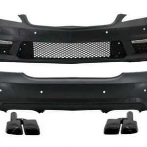 Complete Body Kit suitable for Mercedes S-Class W221 (2005-2011) LWB with Exhaust Muffler Tips Black