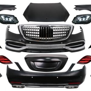 Complete Body Kit suitable for Mercedes S-Class W221 (2005-2013) Conversion to 2018 W222 Design