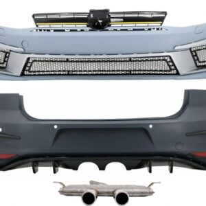 Complete Body Kit suitable for VW Golf 7 VII 5G1 (2012-2017) R400 Design with Complete Exhaust System