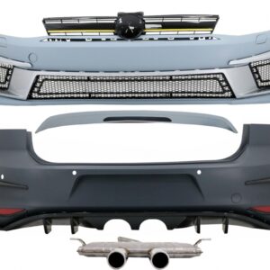 Complete Body Kit suitable for VW Golf 7 VII 5G1 (2012-2017) R400 Design with Complete Exhaust System And Windshield Roof Wing Fins Spoiler