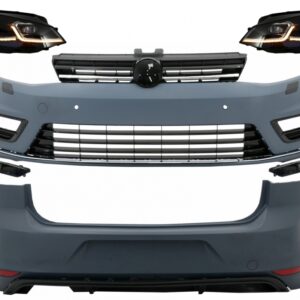 Complete Body Kit suitable for VW Golf 7 VII (2012-2017) With LED Headlights Sequential Dynamic Turning Lights R-line Look