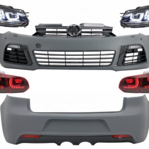 Complete Body Kit suitable for VW Golf VI 6 MK6 (2008-2013) R20 Design with Headlights and Taillights Dynamic Turning Light