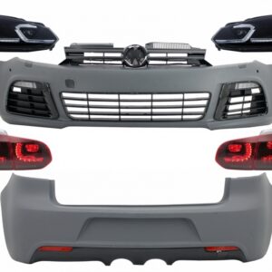 Complete Body Kit suitable for VW Golf VI 6 MK6 (2008-2013) R20 Design with Dynamic Sequential Turning Light Smoke Glass