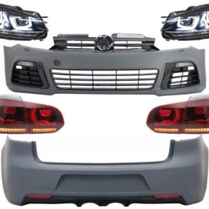 Complete Body Kit suitable for VW Golf VI 6 MK6 (2008-2013) R20 Design with Headlights LED RHD and Taillights Dynamic Turning Light